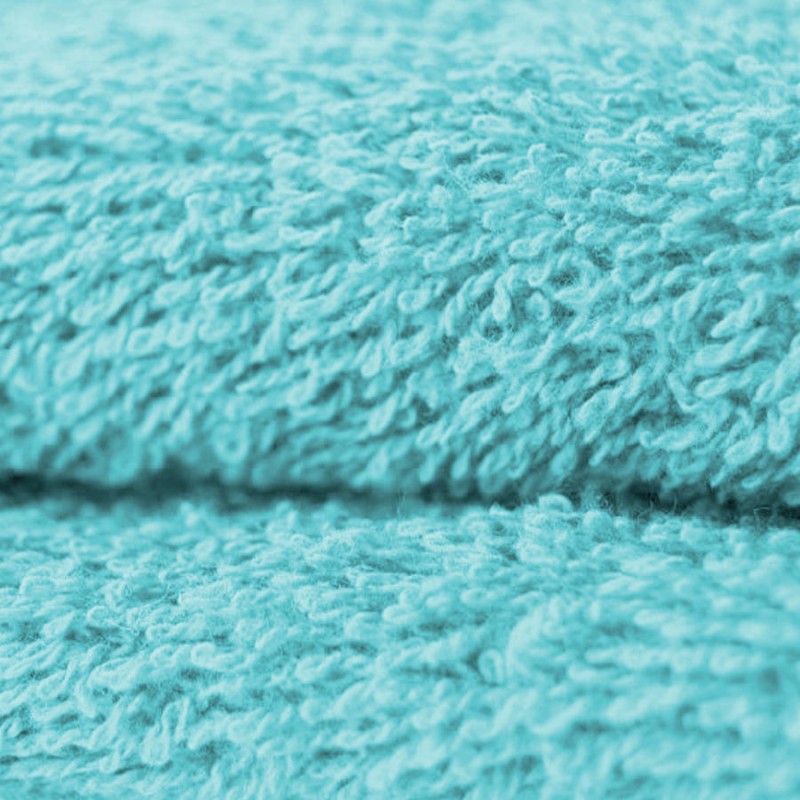 Tissu éponge coton turquoise