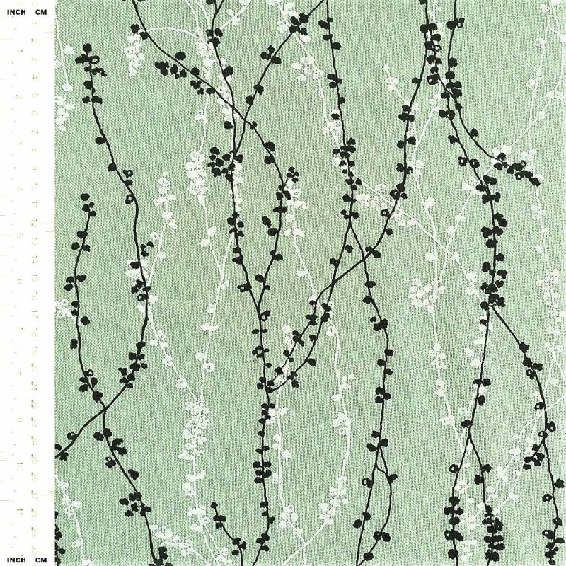 Toile de coton natté Jappy verde