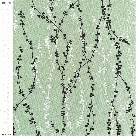 Toile de coton natté Jappy verde