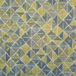 Coton motif géometrique points groc gris