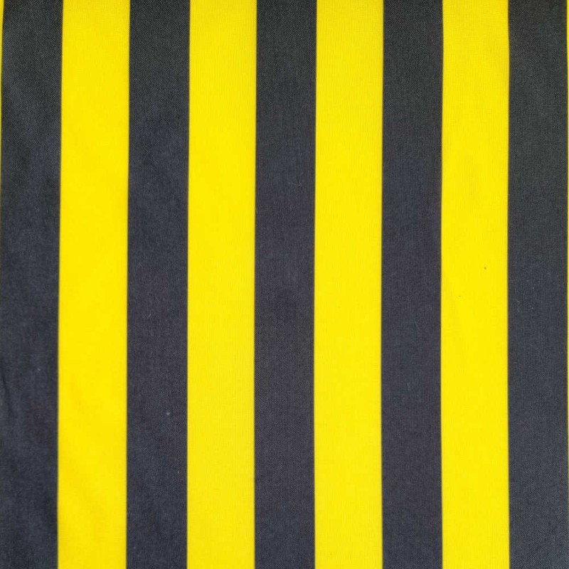 Tissu burlington rayures jaunes et noires