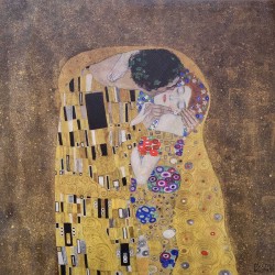 Carré similicuir Klimt Le baiser