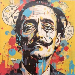 Carré similicuir Dalí