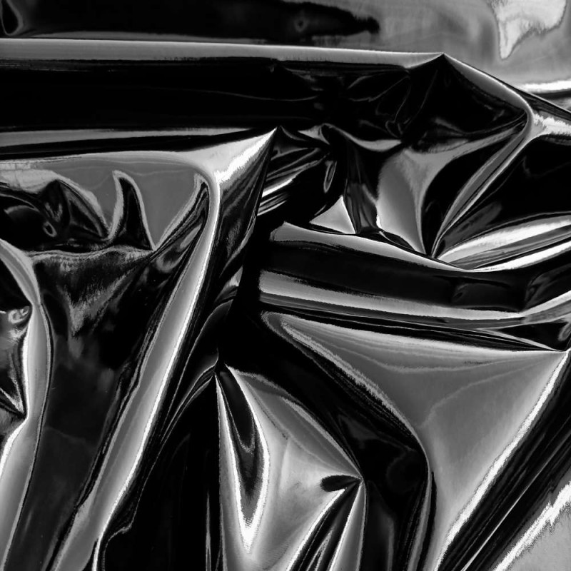 Tissu vinyl /  latex noir