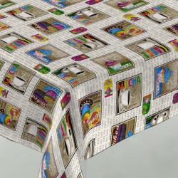 Tissu enduit imprimé | vente par rouleau de 15 mts