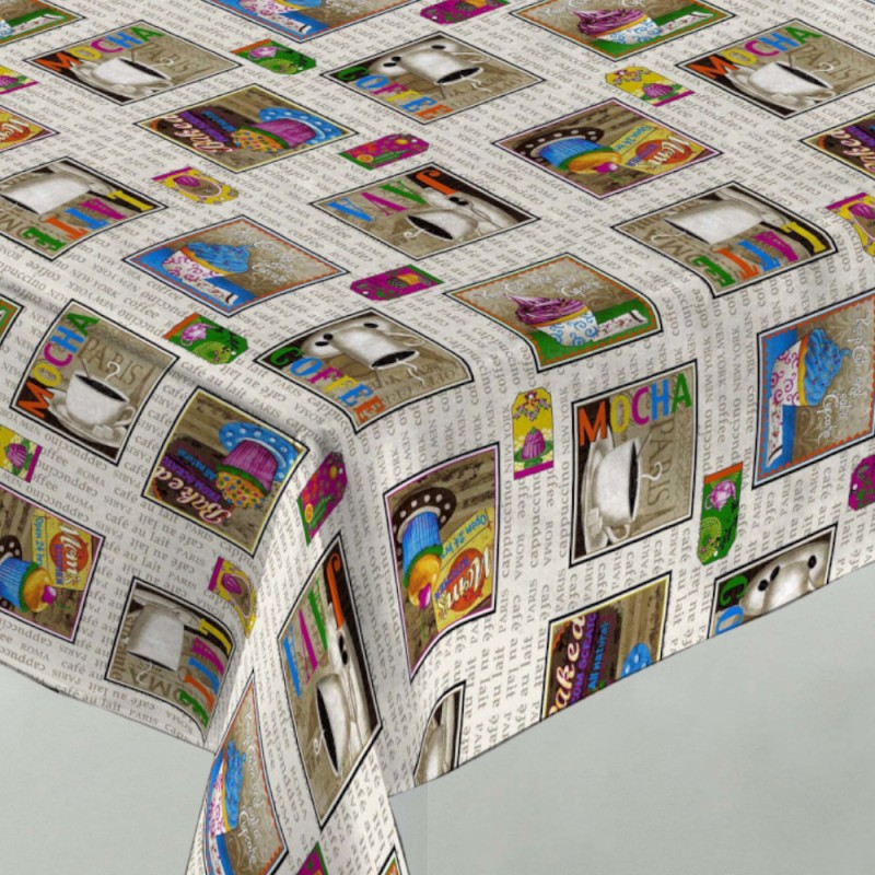 Tissu enduit imprimé | vente par rouleau de 15 mts