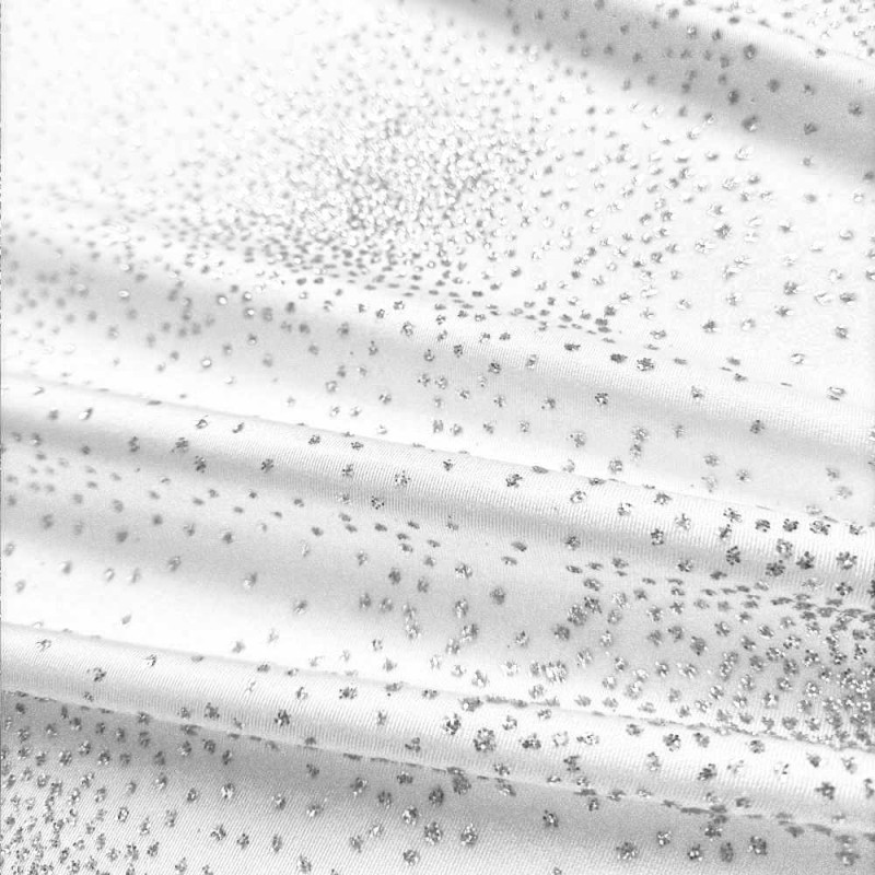 Tissu Burlington paillettes américaines blanc au mètre