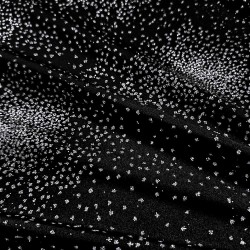 Tissu Burlington paillettes américaines noir au mètre