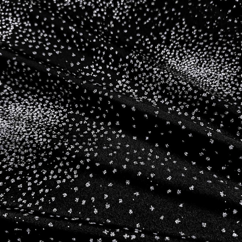 Tissu Burlington paillettes américaines noir au mètre