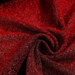 Voile lurex rouge au mètre