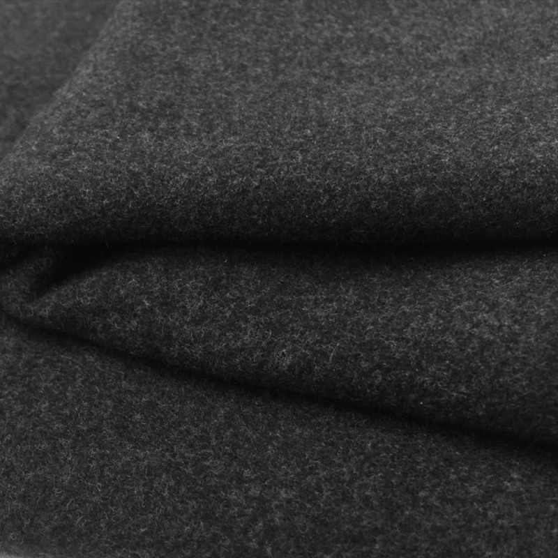Tissu drap manteau reciclé antracite au mètre