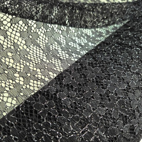 ▷ Dentelle lurex argent au mètre | Dentelle argent pour mode et carnaval