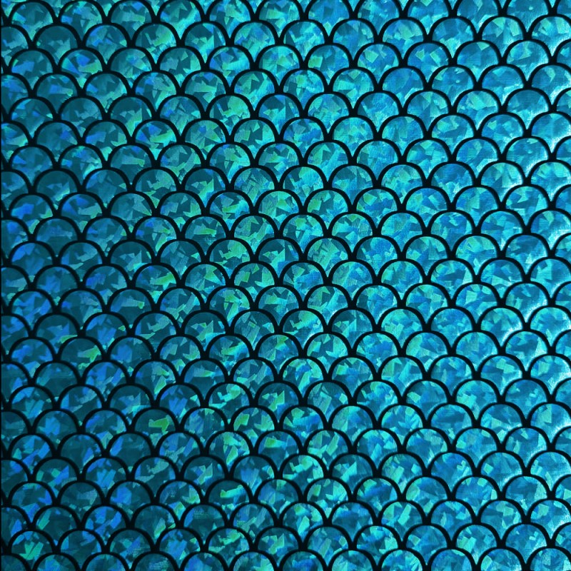 Lycra Monostretch Sirène Holo turquoise