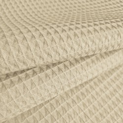 Tissu gauffré | beige au mètre
