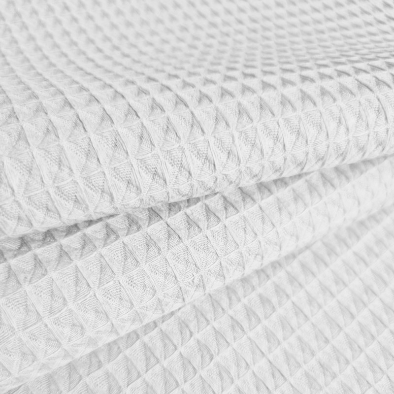 Tissu gauffré | blanc au mètre