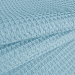 Tissu gauffré | bleu ciel au mètre