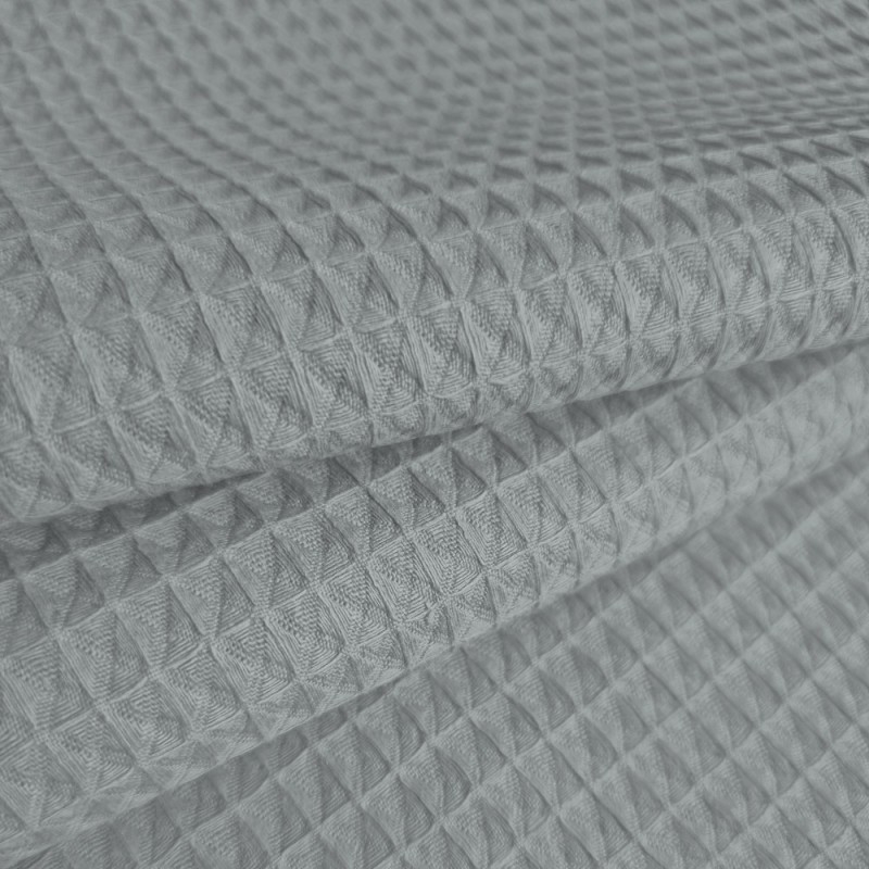 Tissu gauffré | gris foncé pas cher