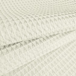 Tissu gauffré ivoire
