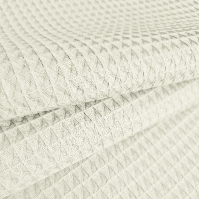 Tissu gauffré ivoire