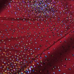 Lycra paillettes américaines bordeaux | ♥ TISSUS au mètre
