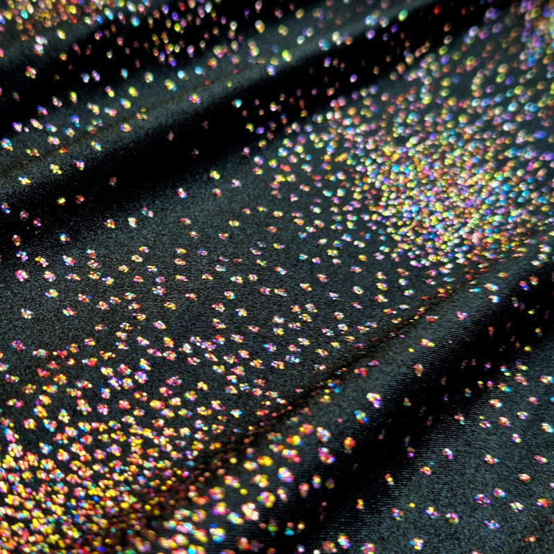 Lycra paillettes américaines noir | ♥ TISSUS au mètre