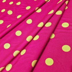 ►Tissu  à pois colorés au mètre | Acheter tissu imprimé flamenco
