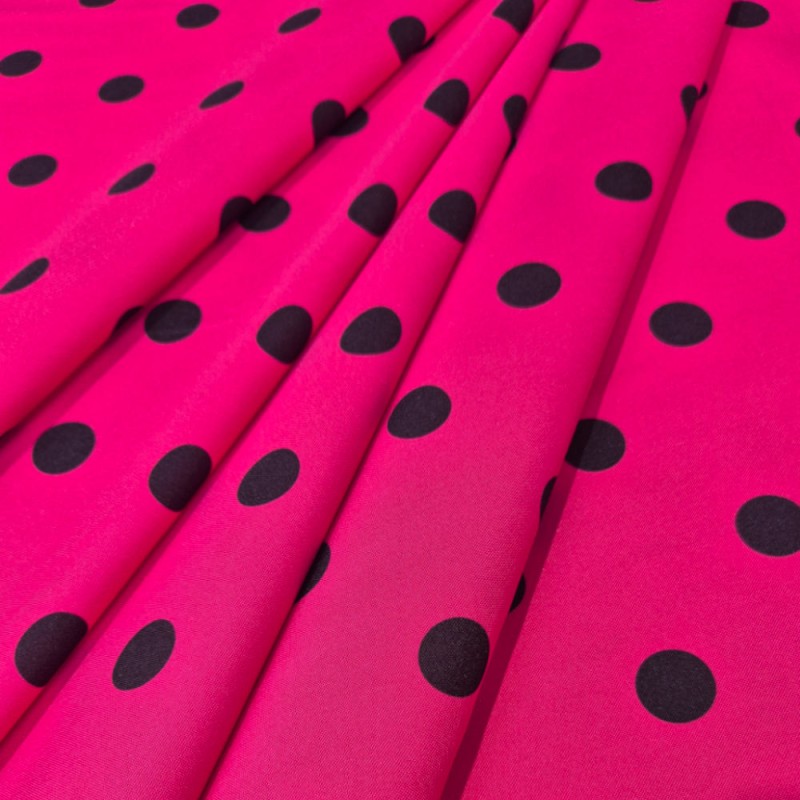 ►Tissu  à pois colorés au mètre | Acheter tissu imprimé flamenco