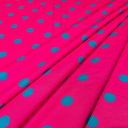 ►Tissu  à pois colorés au mètre | Acheter tissu imprimé flamenco