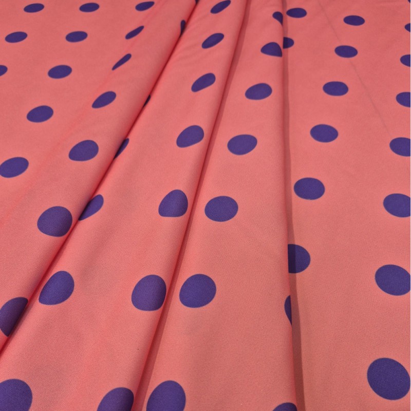 ►Tissu  à pois colorés au mètre | Acheter tissu imprimé flamenco