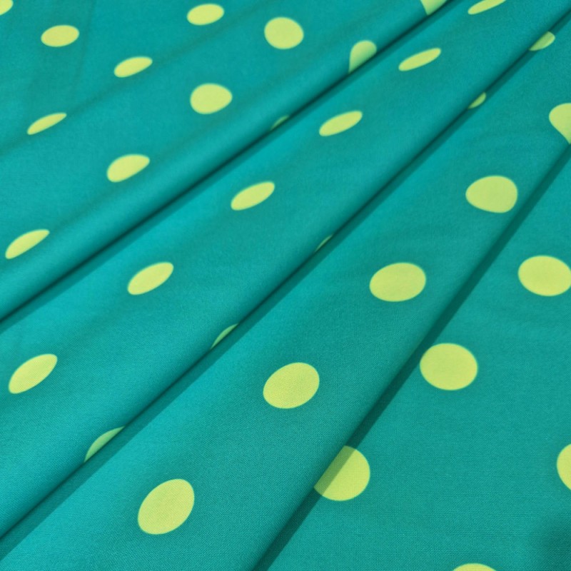 ►Tissu  à pois colorés au mètre | Acheter tissu imprimé flamenco