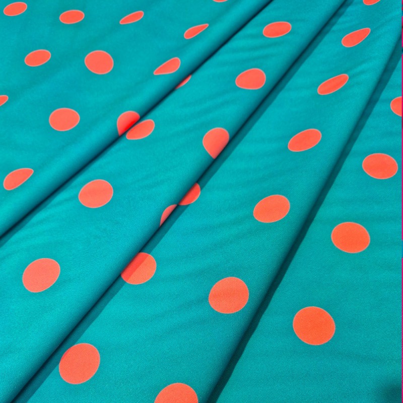 ►Tissu  à pois colorés au mètre | Acheter tissu imprimé flamenco