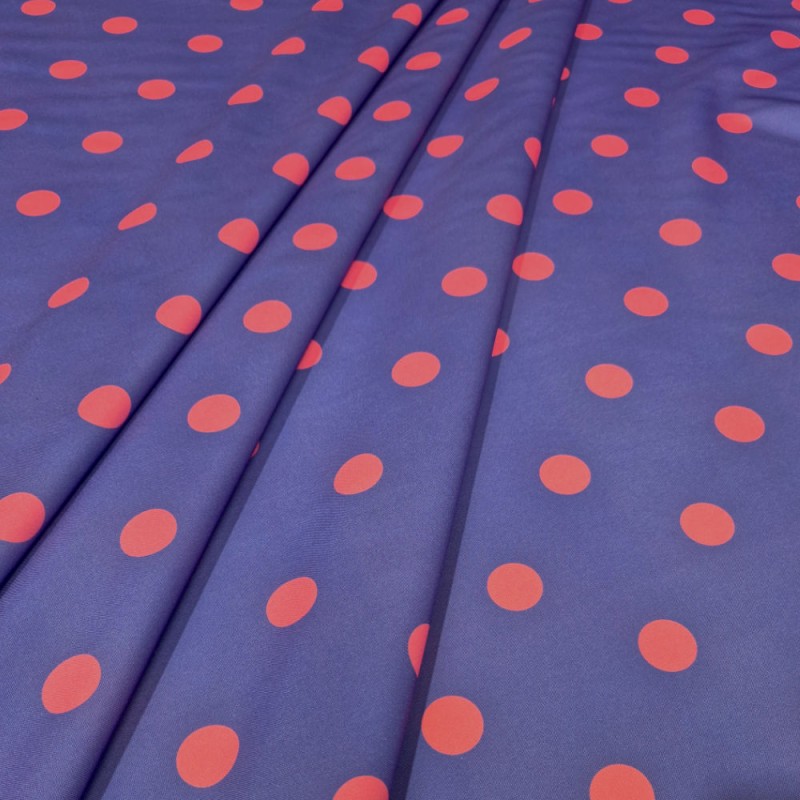 ►Tissu  à pois colorés au mètre | Acheter tissu imprimé flamenco