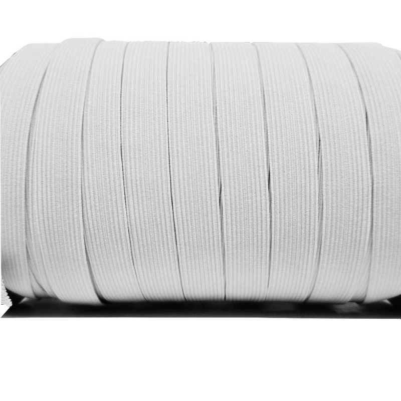Ruban élastique plat tresse 16mm blanc