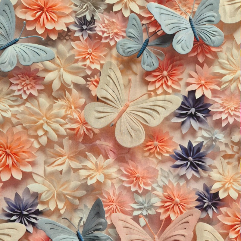 Mariposas y flores
