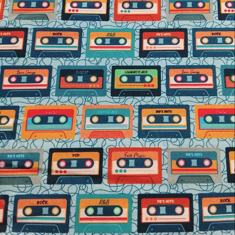 Coton imprimé Cassette