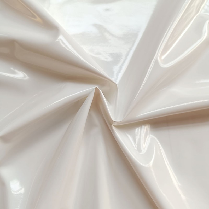 Tissu lycra vinyl blanc