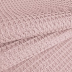 Tissu gauffré | rose perle au mètre