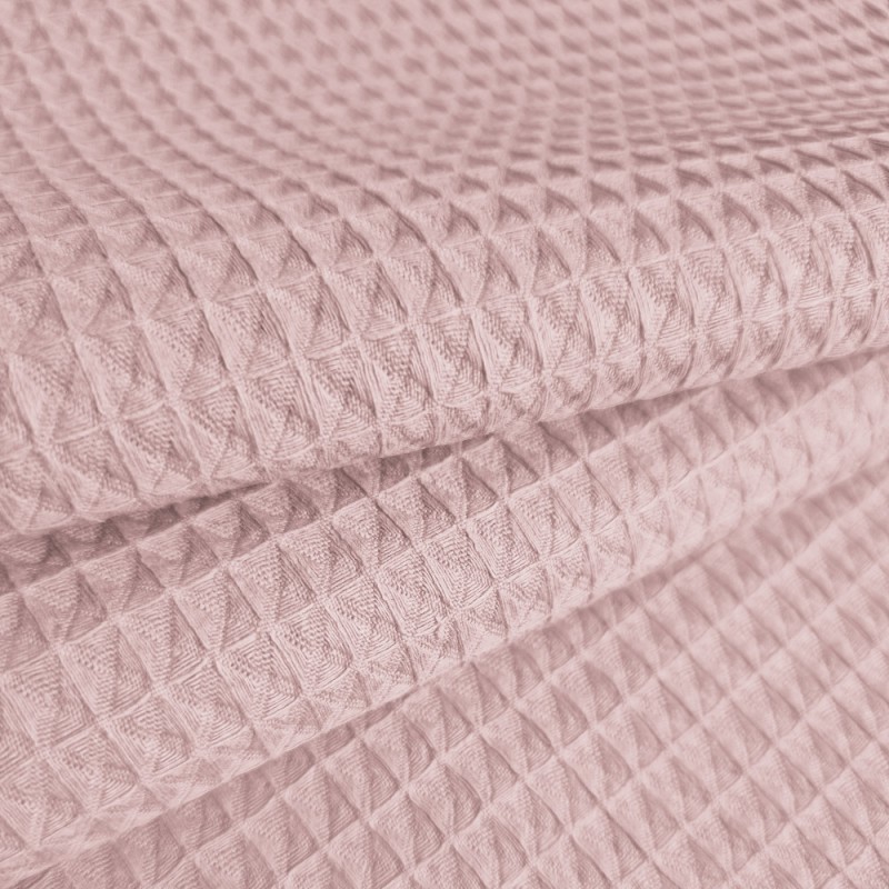 Tissu gauffré | rose perle au mètre