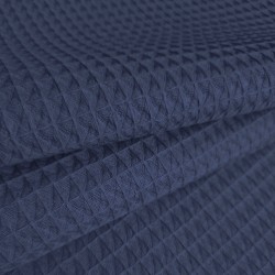 Tissu gauffré | marine au mètre