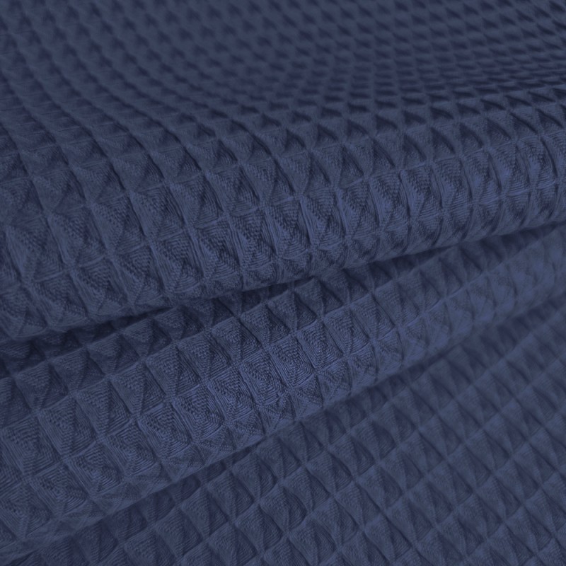 Tissu gauffré | marine au mètre