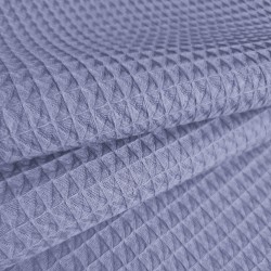 Tissu gauffré | medium blue au mètre