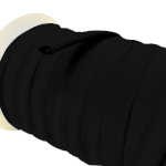 Ruban Spaghetti Coton 10 mm noir