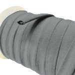 Ruban Spaghetti Coton 10 mm gris