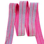 Biais Élastique FOE (Fold Over Elastic) LUREX 20mm Fuchsia Fluor / Argent
