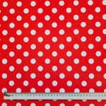 Lycra imprimée Pois Flamenca rouge pois blancs