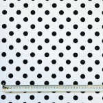 Lycra imprimée Pois Flamenca Blanc pois noirs