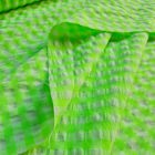 Seersucker Vichy vert fluo
