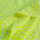 Seersucker Vichy jaune fluo