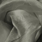 Organza ignifuge double largeur argent